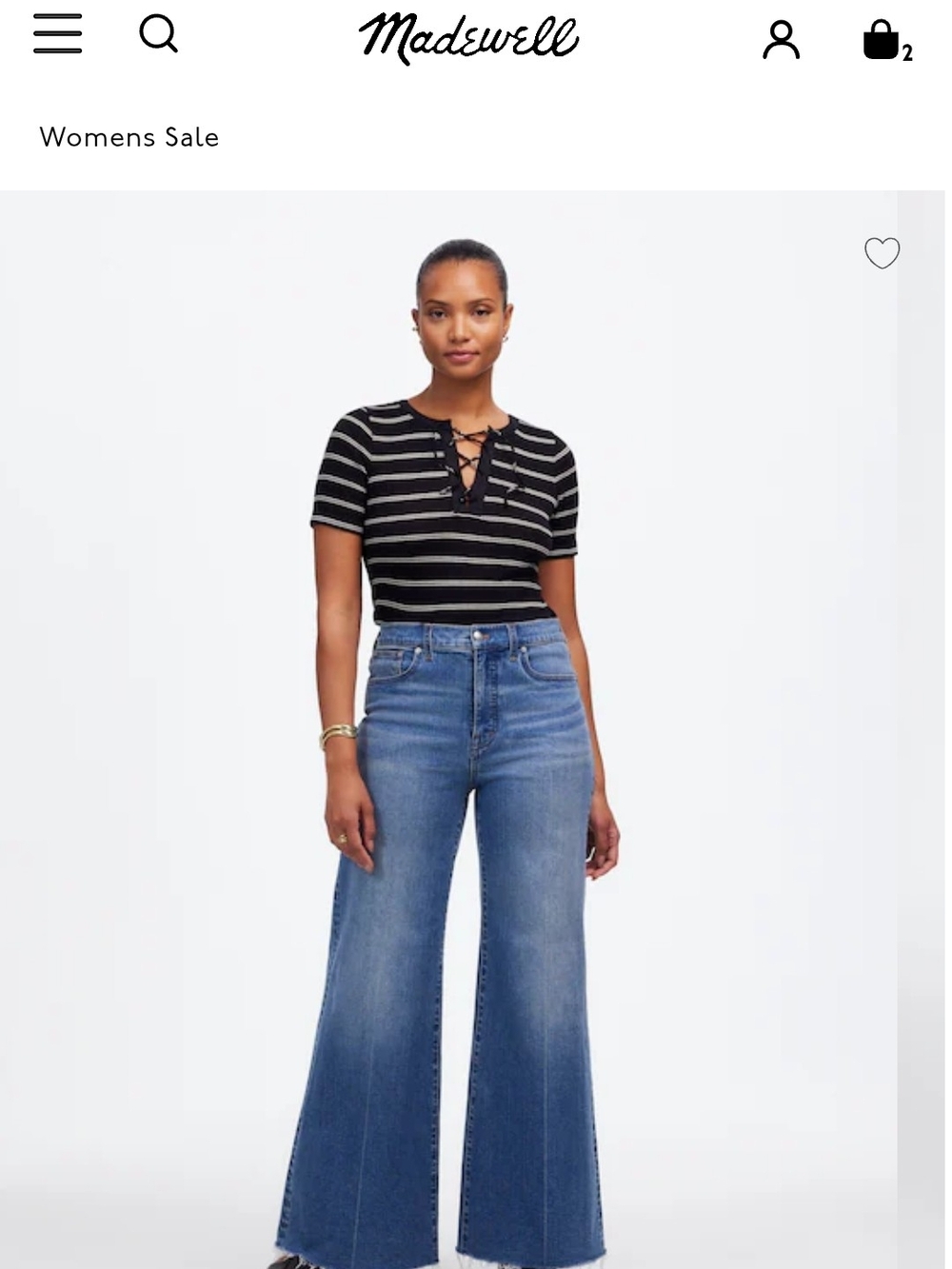 Madewell Flared Wide Leg Crop Jean
